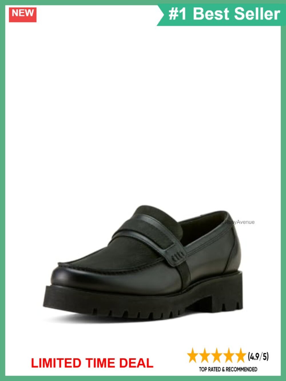Leather Lug Loafer with Ergonomic Support & Lightweight Sole
